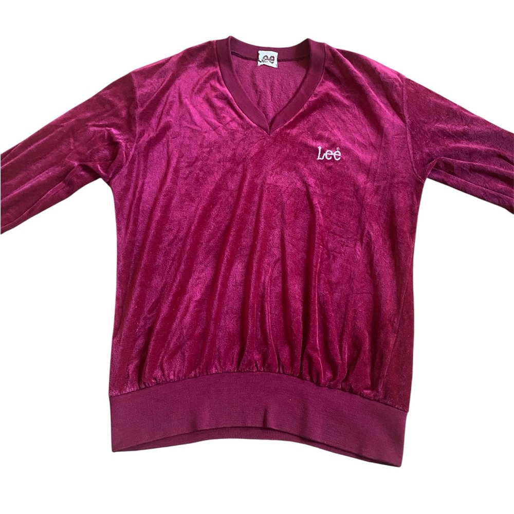 Lee Maroon V-Neck Pullover